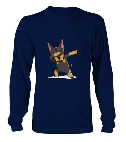 Chemise Doberman Dab drôle Long sleeved Unisex
