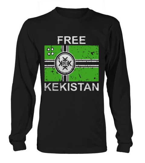 Free Kekistan Flag T-Shirt Long sleeved Unisex