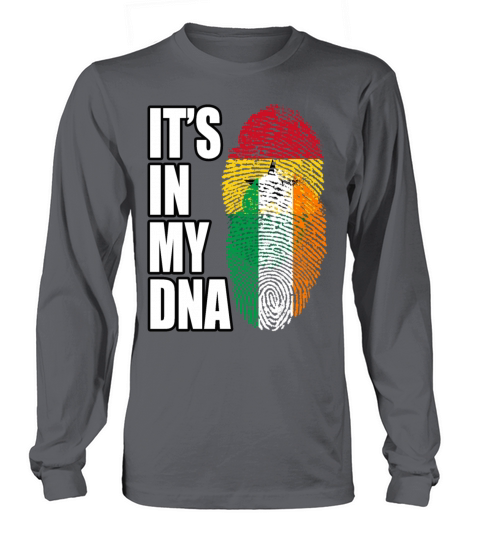 Ghanaian And Irish Mix Heritage DNA Flag Long sleeved Unisex