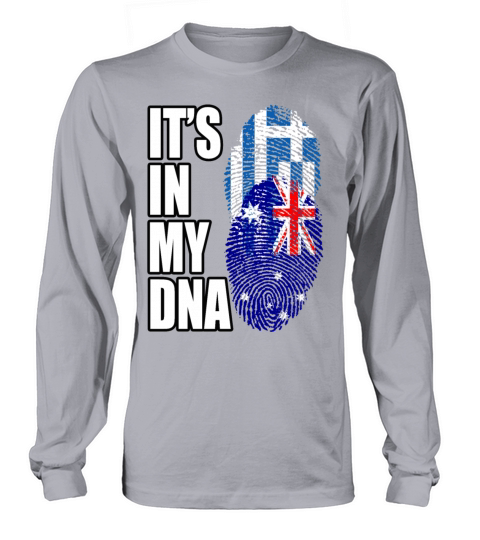 Greek And Australian Mix Heritage DNA Flag Long sleeved Unisex