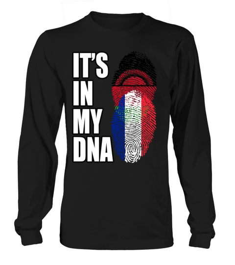 Malawian And French Mix Heritage DNA Flag Long sleeved Unisex