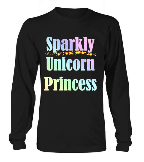 SPARKLY UNICORN PRINCESS TSHIRT FOR WOMEN AND GIRLS Long sleeved Unisex