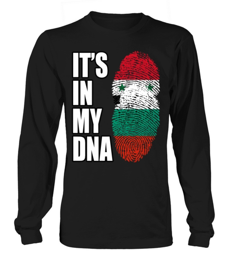 Syrian And Bulgarian Vintage Heritage DNA Flag Long sleeved Unisex