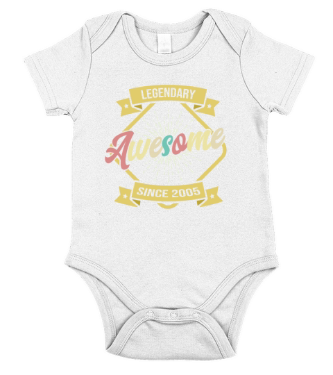 18th Birthday Gifts Vintage 2005 Awesome Sayings Short Sleeve Baby One-Piece