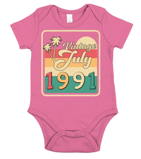 1991 July Everything Original Short Sleeve Baby One-Piece