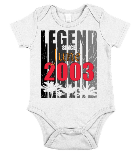 2003 vintage born in June gift Short Sleeve Baby One-Piece