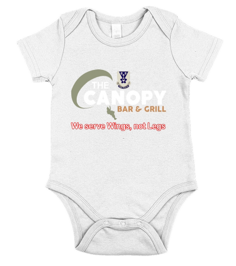 503rd Infantry Regiment The canopy bar and grill We serve wings not legs Short Sleeve Baby One-Piece