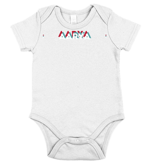 Aarya Name - Funny Name Aarya 80s theme Short Sleeve Baby One-Piece