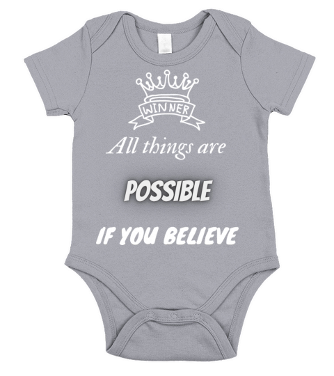 All things are possible if you believe Short Sleeve Baby One-Piece