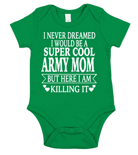 Army Mom Short Sleeve Baby One-Piece
