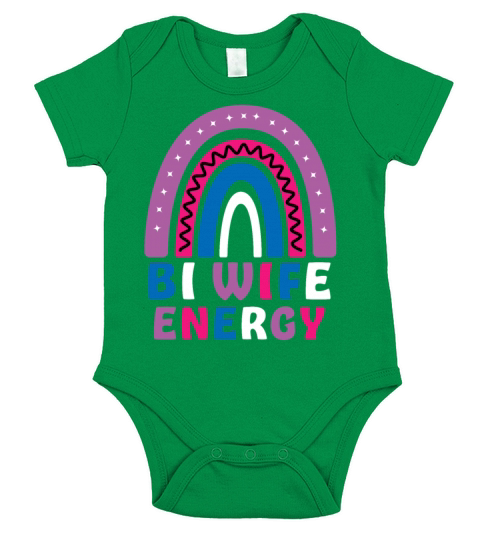 Bi Wife Energy Gay Pride Lesbian LGBT Rainbow Short Sleeve Baby One-Piece