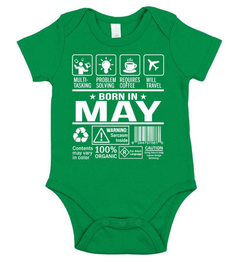 Born In May Short Sleeve Baby One-Piece