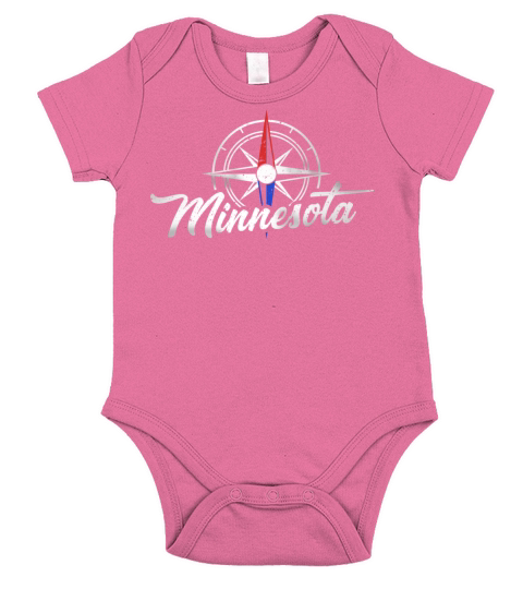Compass Minnesota Design for proud Minnesotans Short Sleeve Baby One-Piece
