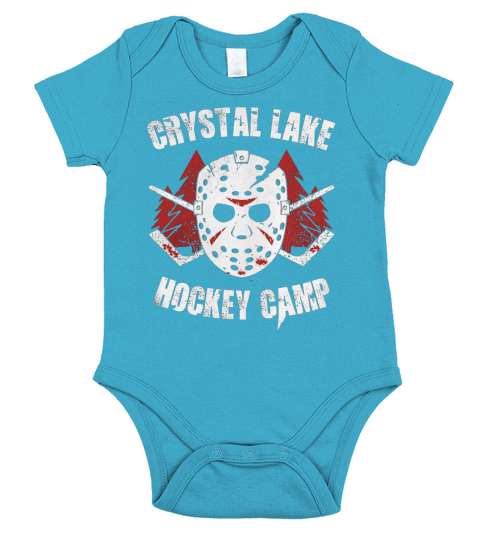 CRYSTAL LAKE HOCKEY CAMP Short Sleeve Baby One-Piece