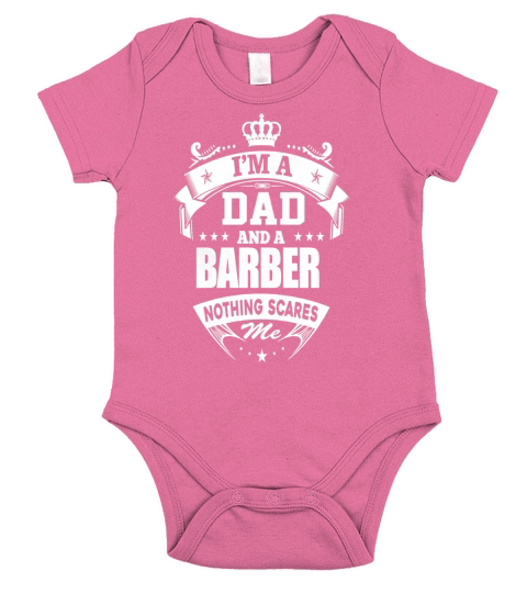 Dad And BARBER - Fathers Day Gift Ninja Job Shirts Short Sleeve Baby One-Piece
