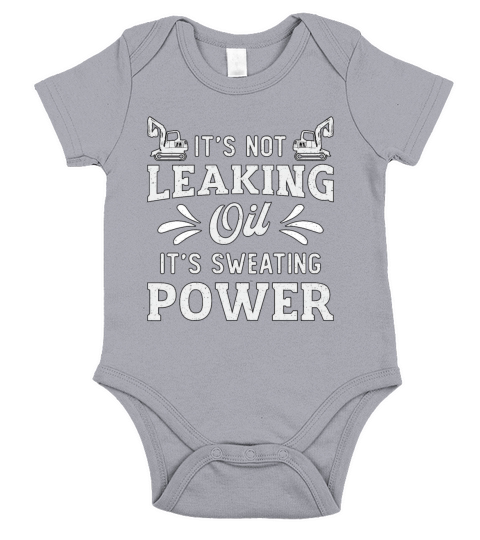 Excavator Its Not Leaking Oil Construction Worker Short Sleeve Baby One-Piece