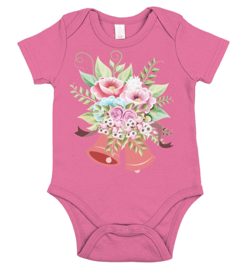 Flowers with Bell Florist Short Sleeve Baby One-Piece