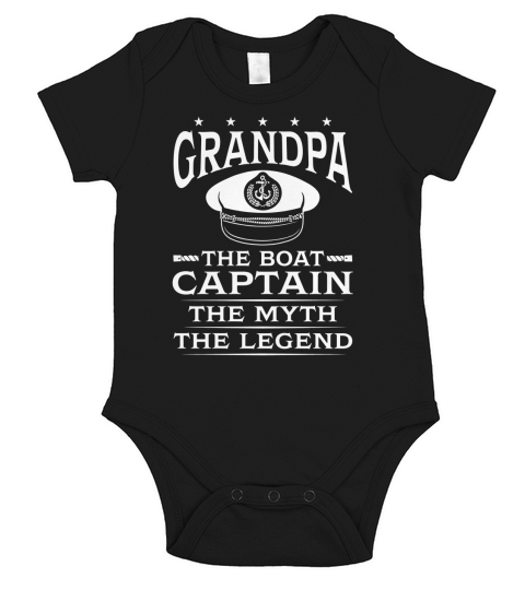 Grandpa The Boat Captain Short Sleeve Baby One-Piece