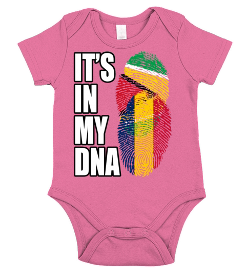 Guyanese And Chadian Mix Heritage DNA Flag Short Sleeve Baby One-Piece