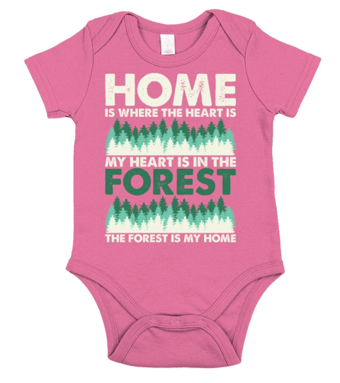 Home Is Where The Heart My Heart Is In The Forest Short Sleeve Baby One-Piece