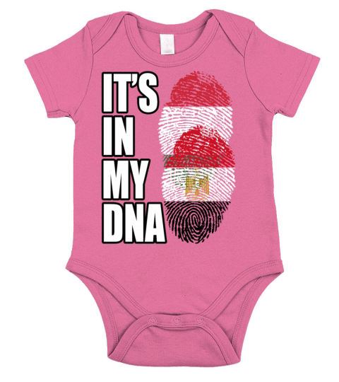 Hungarian And Egyptian Mix Heritage DNA Flag Short Sleeve Baby One-Piece