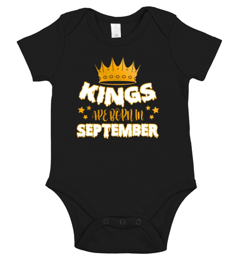 Kings Are Born In September Short Sleeve Baby One-Piece