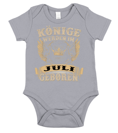 Könige Werden Im Juli Geboren Short Sleeve Baby One-Piece