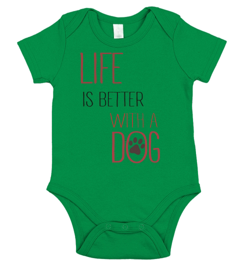 Life is Better With a Dog Short Sleeve Baby One-Piece