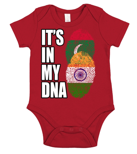 Maldivian And Indian Mix Heritage DNA Flag Short Sleeve Baby One-Piece