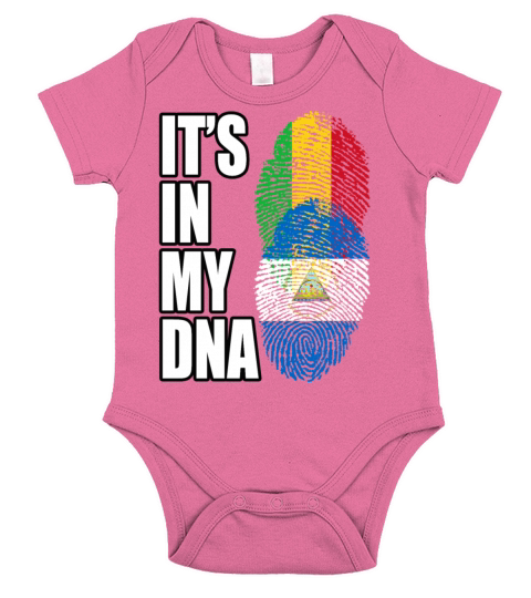 Malian And Nicaraguan Mix Heritage DNA Flag Short Sleeve Baby One-Piece