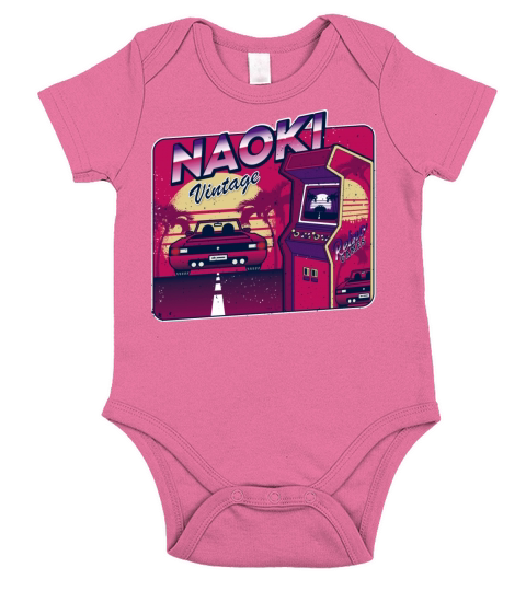Naoki - Personalized Vintage Gamer 80s 90s Short Sleeve Baby One-Piece