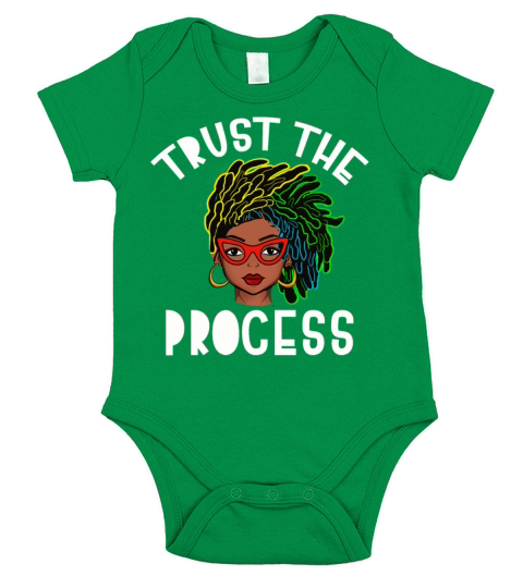 Naturally Locs Trust The Process Short Sleeve Baby One-Piece