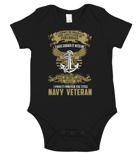 navy veteran forever the title Short Sleeve Baby One-Piece
