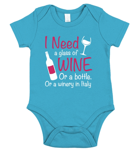 NEED A GLASS OF WINE Short Sleeve Baby One-Piece