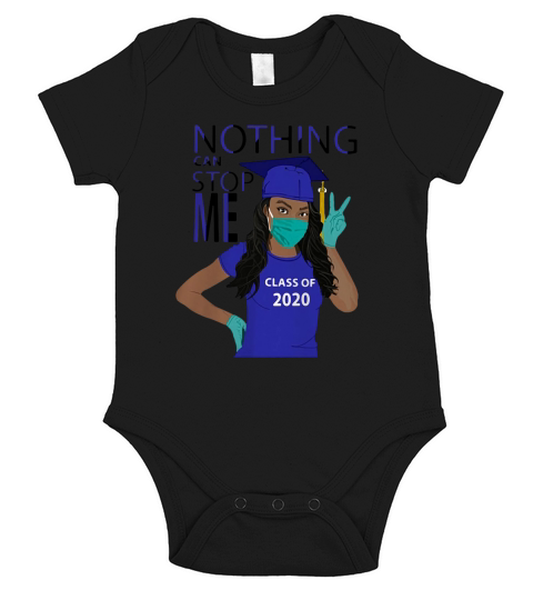 Official Graduation Nothing Can Stop Me Class Of 2020 Royal Blue Shirt Short Sleeve Baby One-Piece