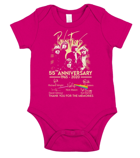 Pink Floyd 55th anniversary thank you for the memories signature shirt Short Sleeve Baby One-Piece