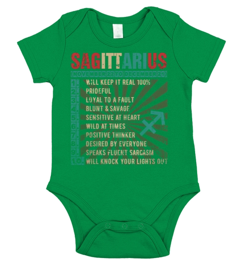 REAL SAGITTARIUS Short Sleeve Baby One-Piece