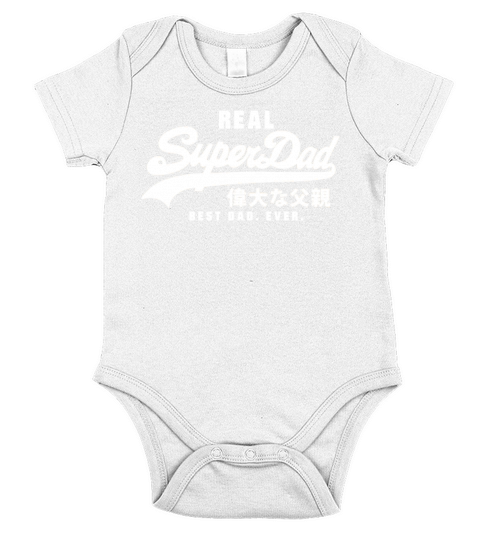 Real SuperDad Best Dad Ever Superdry Parody Fathers Day Gift Short Sleeve Baby One-Piece