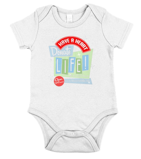 Retro Donate Life Short Sleeve Baby One-Piece