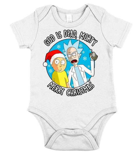 Rick &amp;amp;amp; Morty Merry Christmas T-Shirt Short Sleeve Baby One-Piece