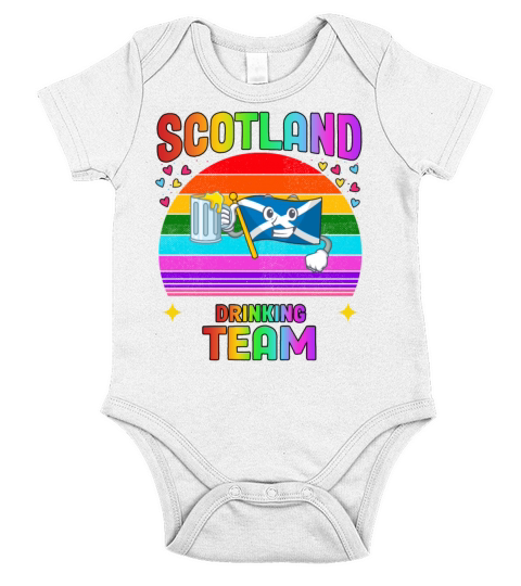 Scotland Drinking Team Humor Sarcastic Quote Short Sleeve Baby One-Piece