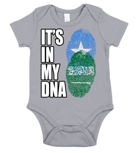 Somali And Saudi Arabian Vintage Heritage DNA Flag Short Sleeve Baby One-Piece