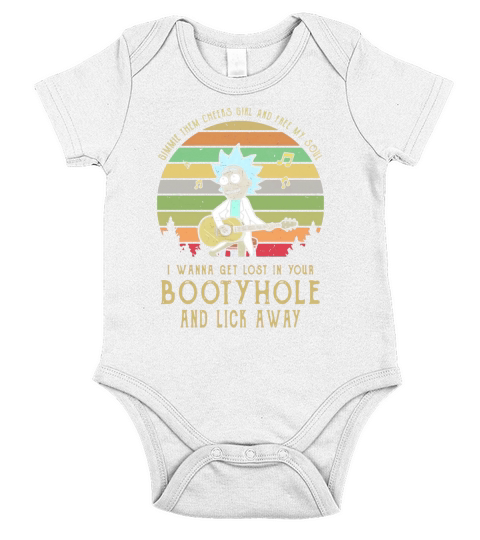 Spl Rick Sanchez I wanna get lost in your bootyhole and lick away Short Sleeve Baby One-Piece