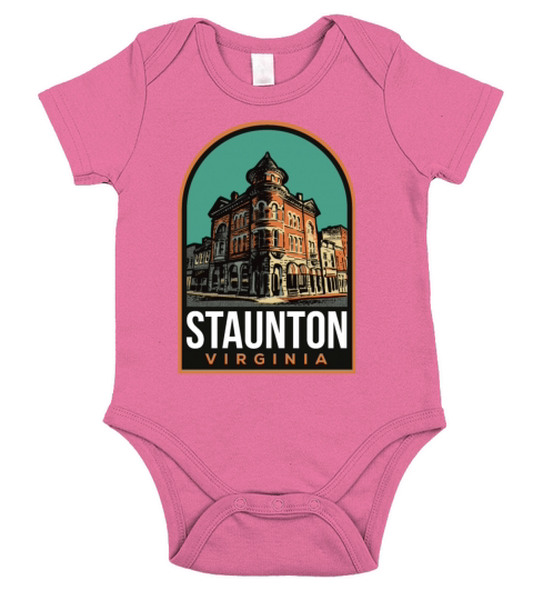 Staunton Virginia Historic Downtown Vintage Short Sleeve Baby One-Piece