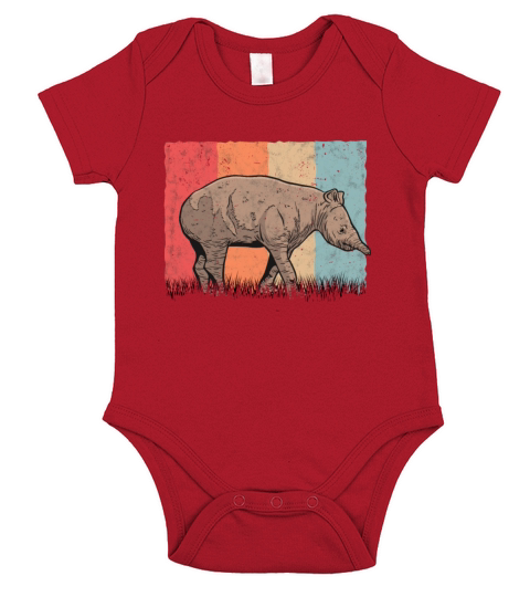 Tapir Retro Flatland Vintage Short Sleeve Baby One-Piece