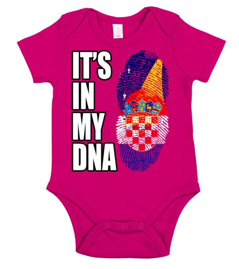 Tokelauan And Croatian Mix Heritage DNA Flag Short Sleeve Baby One-Piece
