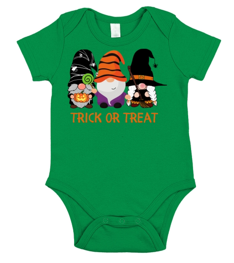 Trick or Treat Gnomes Short Sleeve Baby One-Piece