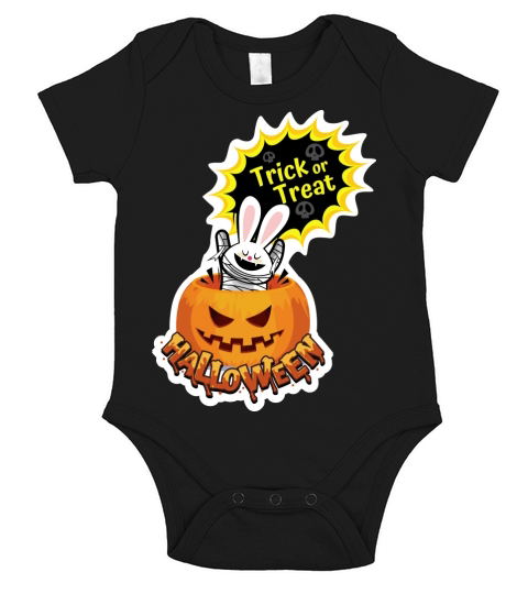 Tricks and treats surprise for bunny Short Sleeve Baby One-Piece