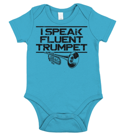 Trumpet Player Vintage I Speak Short Sleeve Baby One-Piece
