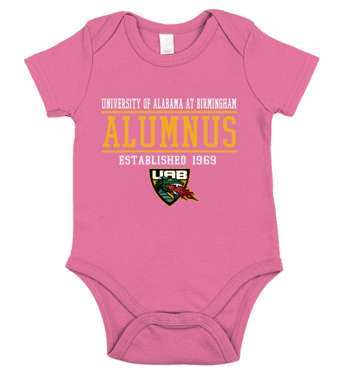 UAB University Of Alabama At Birmingham Alumnus Established 1969 Short Sleeve Baby One-Piece